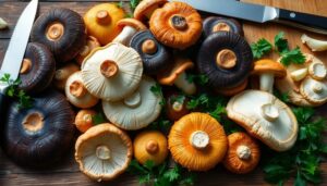 cooking with edible mushrooms